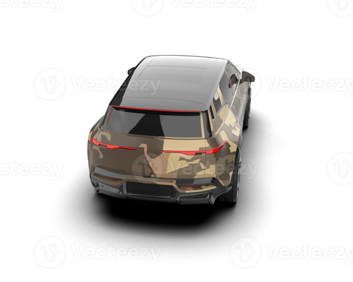 Modern car isolated on background. 3d rendering - illustration png
