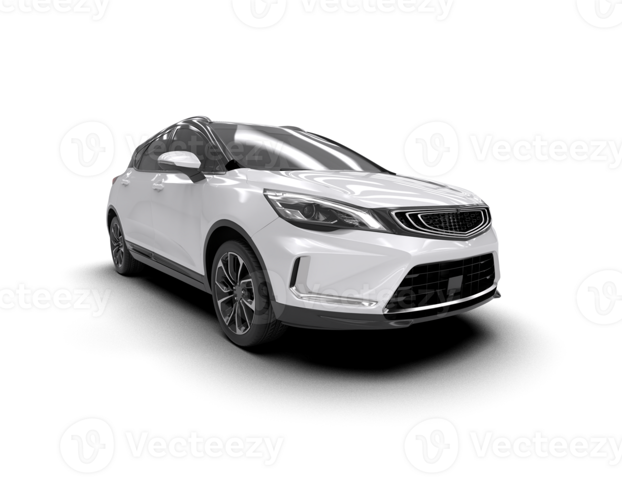 Modern car isolated on background. 3d rendering - illustration png