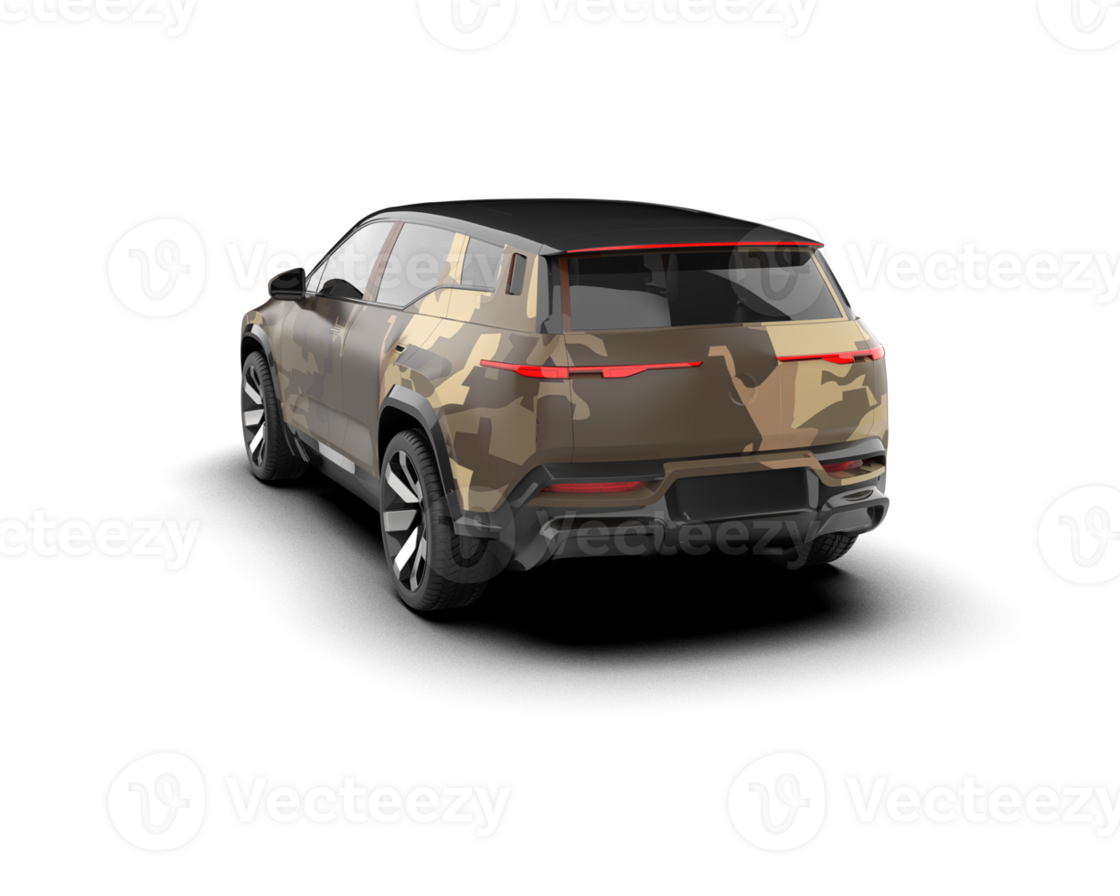 Modern car isolated on background. 3d rendering - illustration png