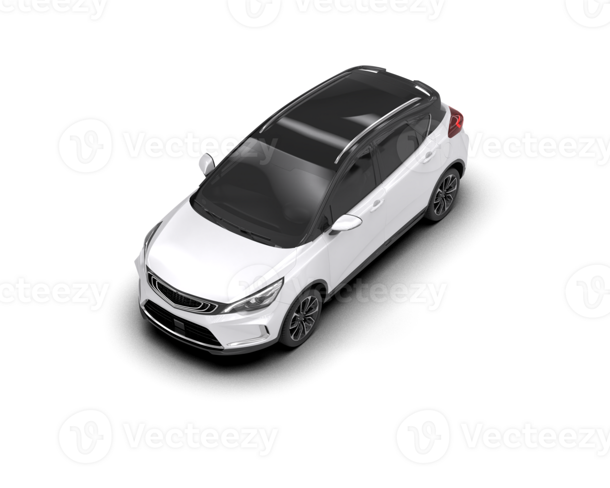 Modern car isolated on background. 3d rendering - illustration png