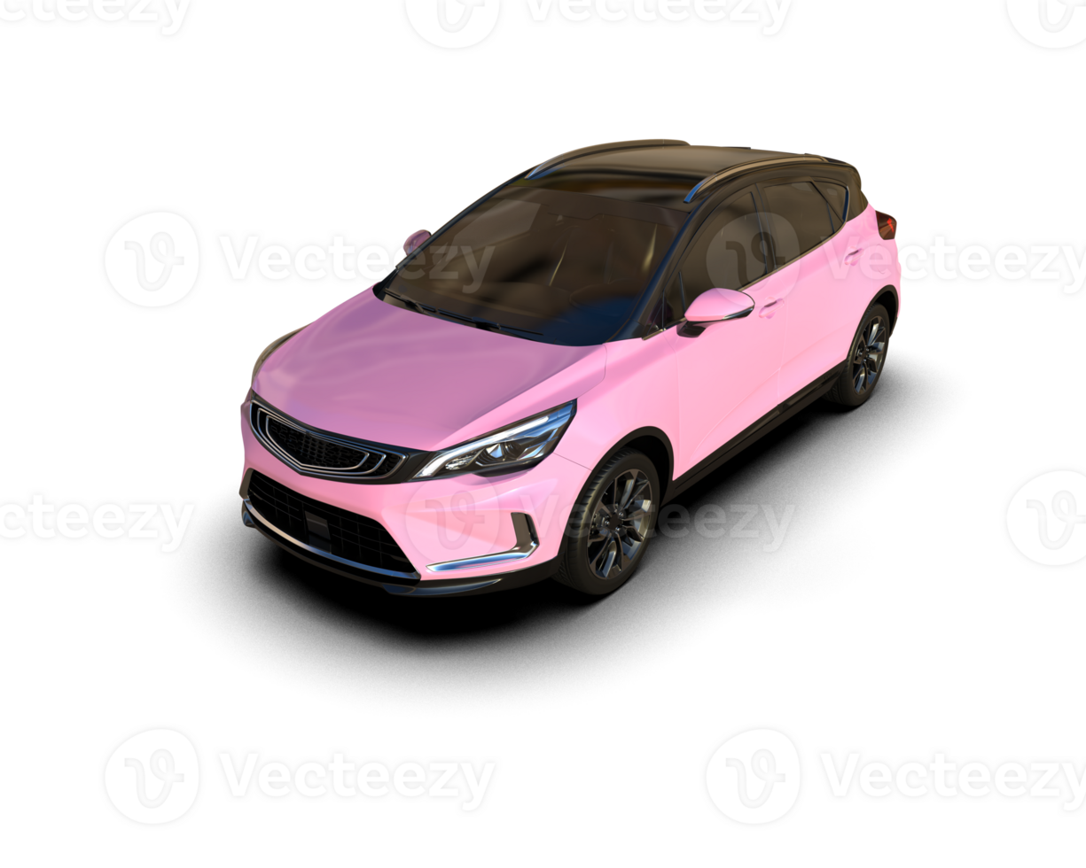 Modern car isolated on background. 3d rendering - illustration png