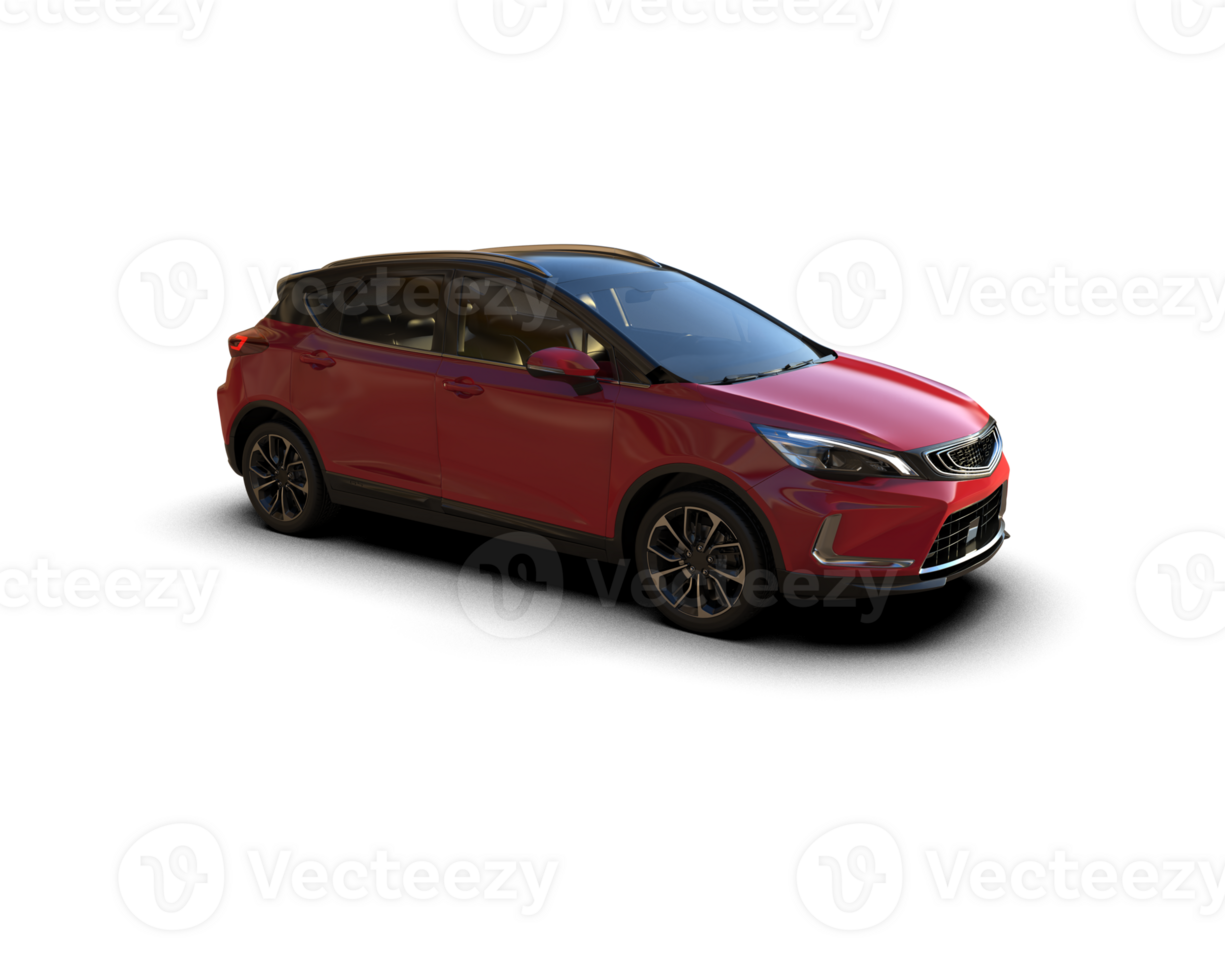 Modern car isolated on background. 3d rendering - illustration png