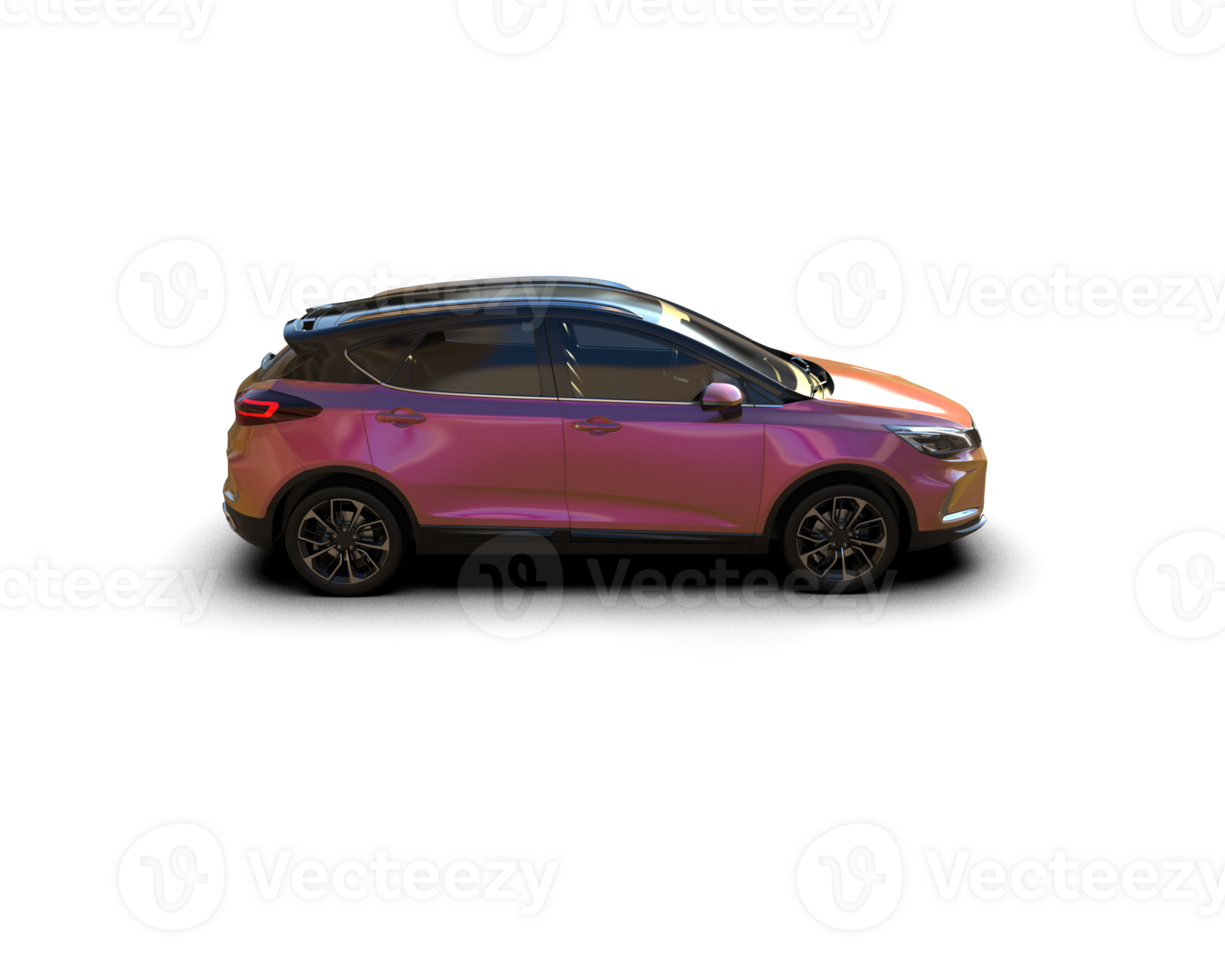 Modern car isolated on background. 3d rendering - illustration png