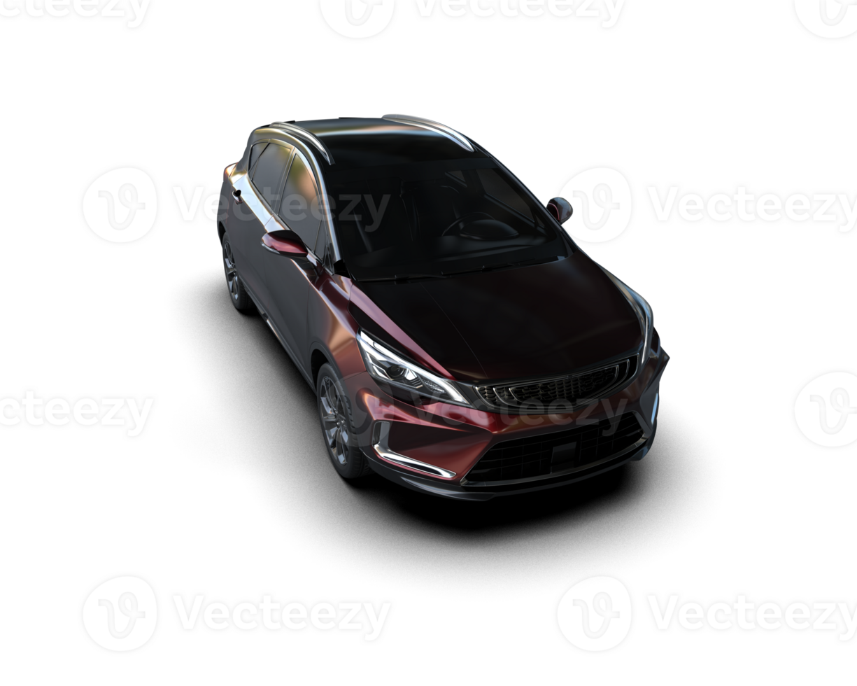 Modern car isolated on background. 3d rendering - illustration png