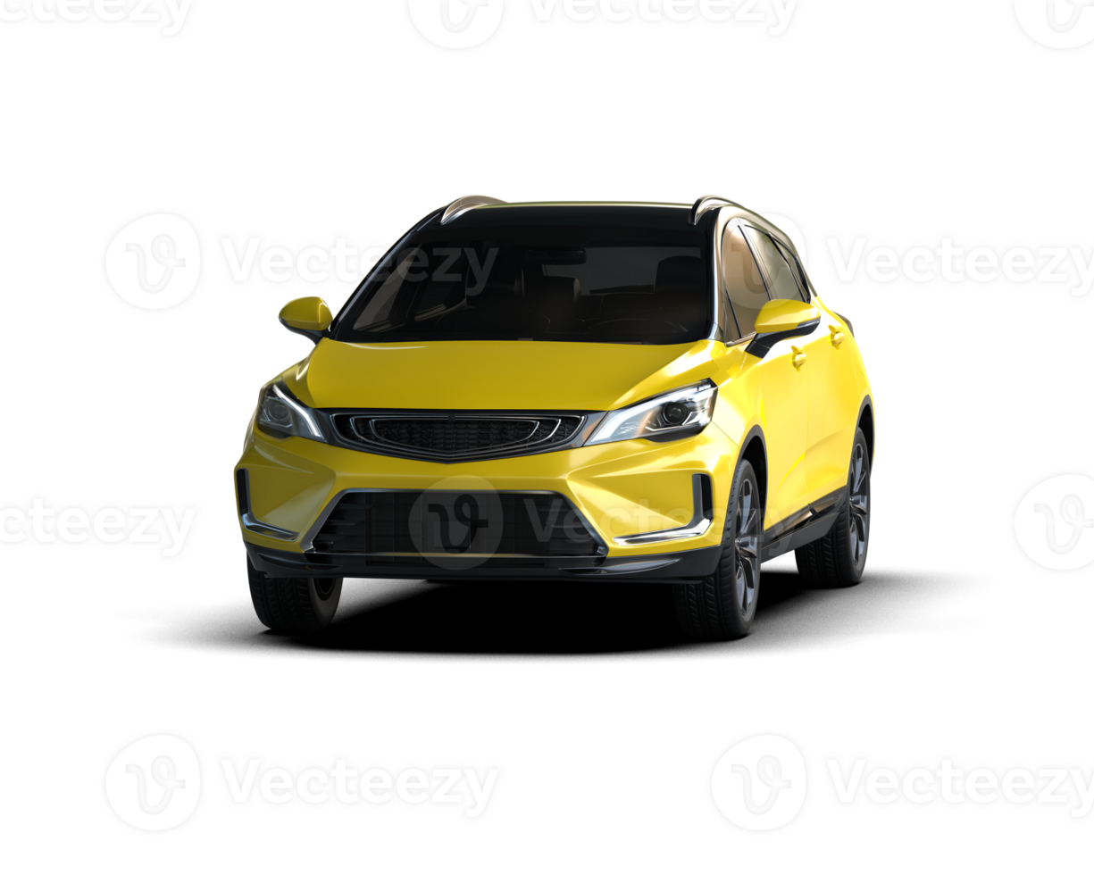 Modern car isolated on background. 3d rendering - illustration png