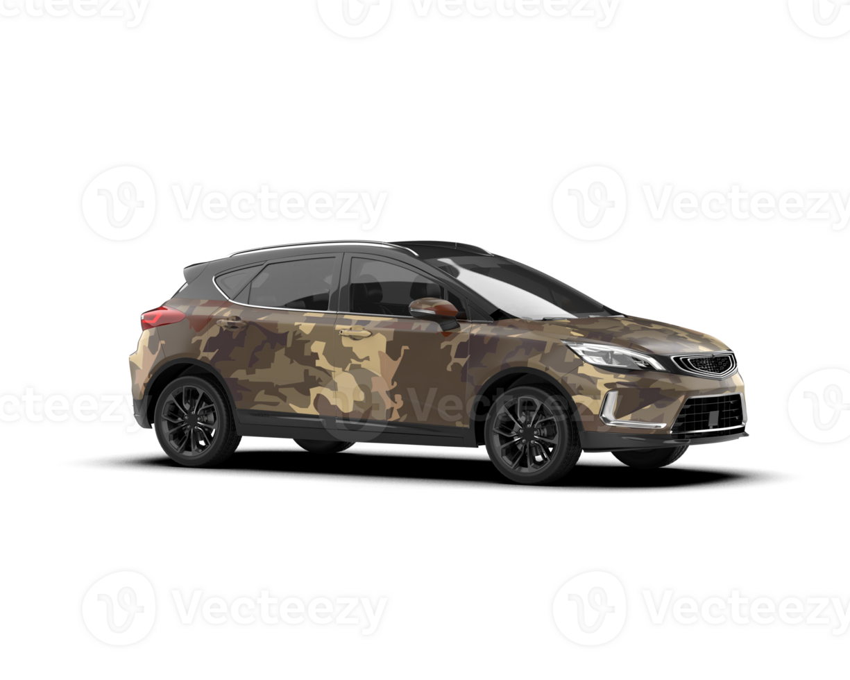 Modern car isolated on background. 3d rendering - illustration png