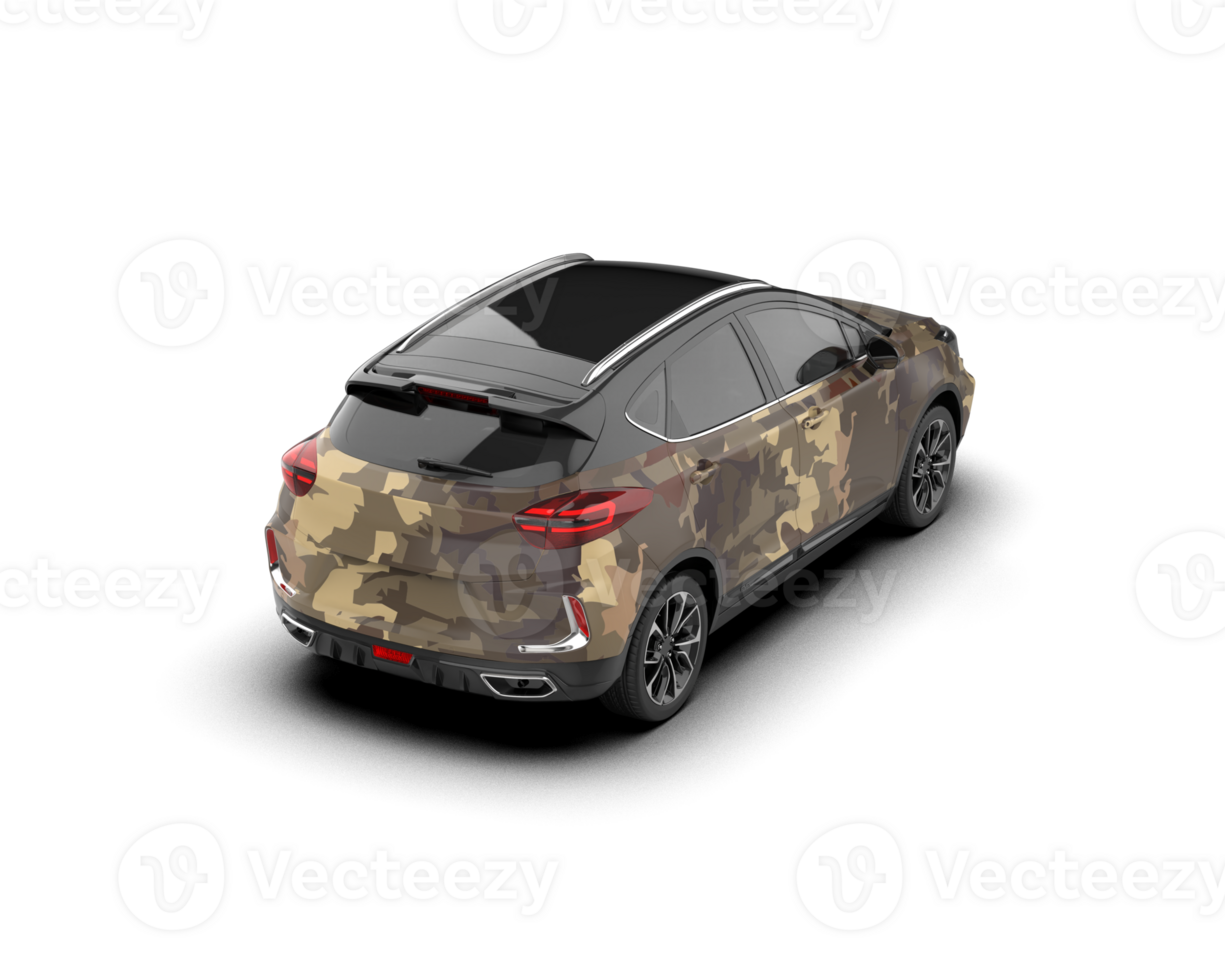 Modern car isolated on background. 3d rendering - illustration png