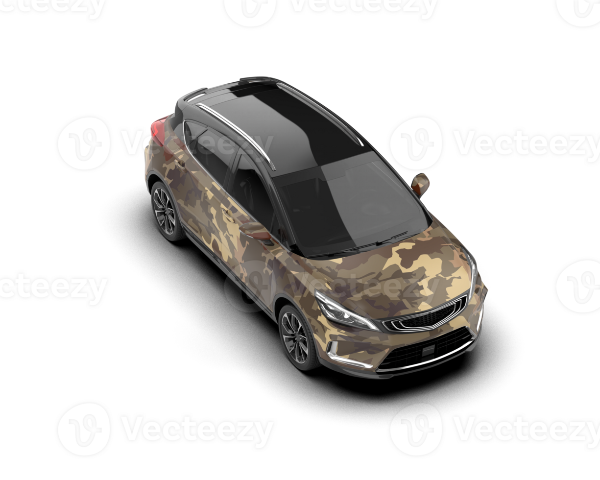 Modern car isolated on background. 3d rendering - illustration png