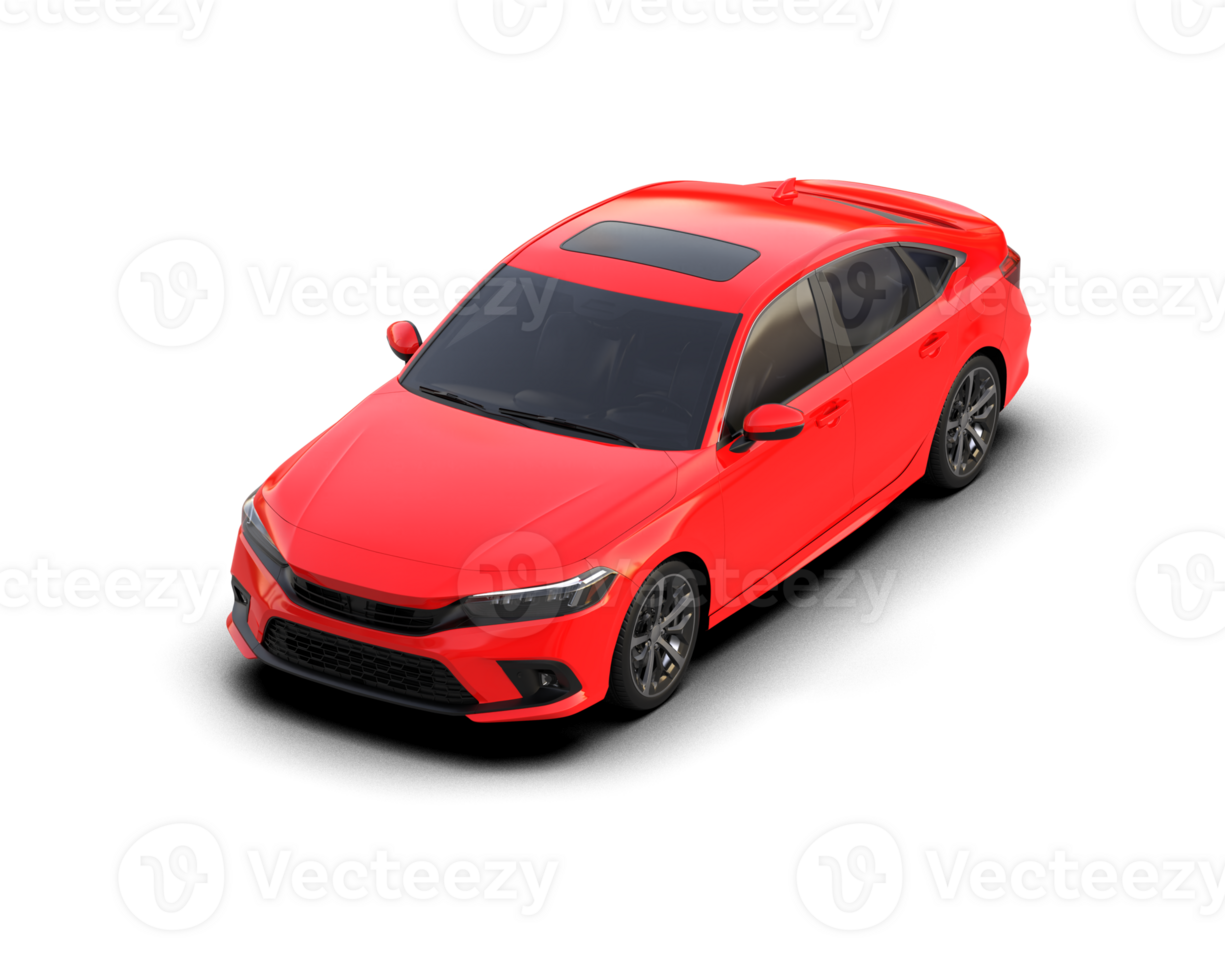 Modern car isolated on background. 3d rendering - illustration png