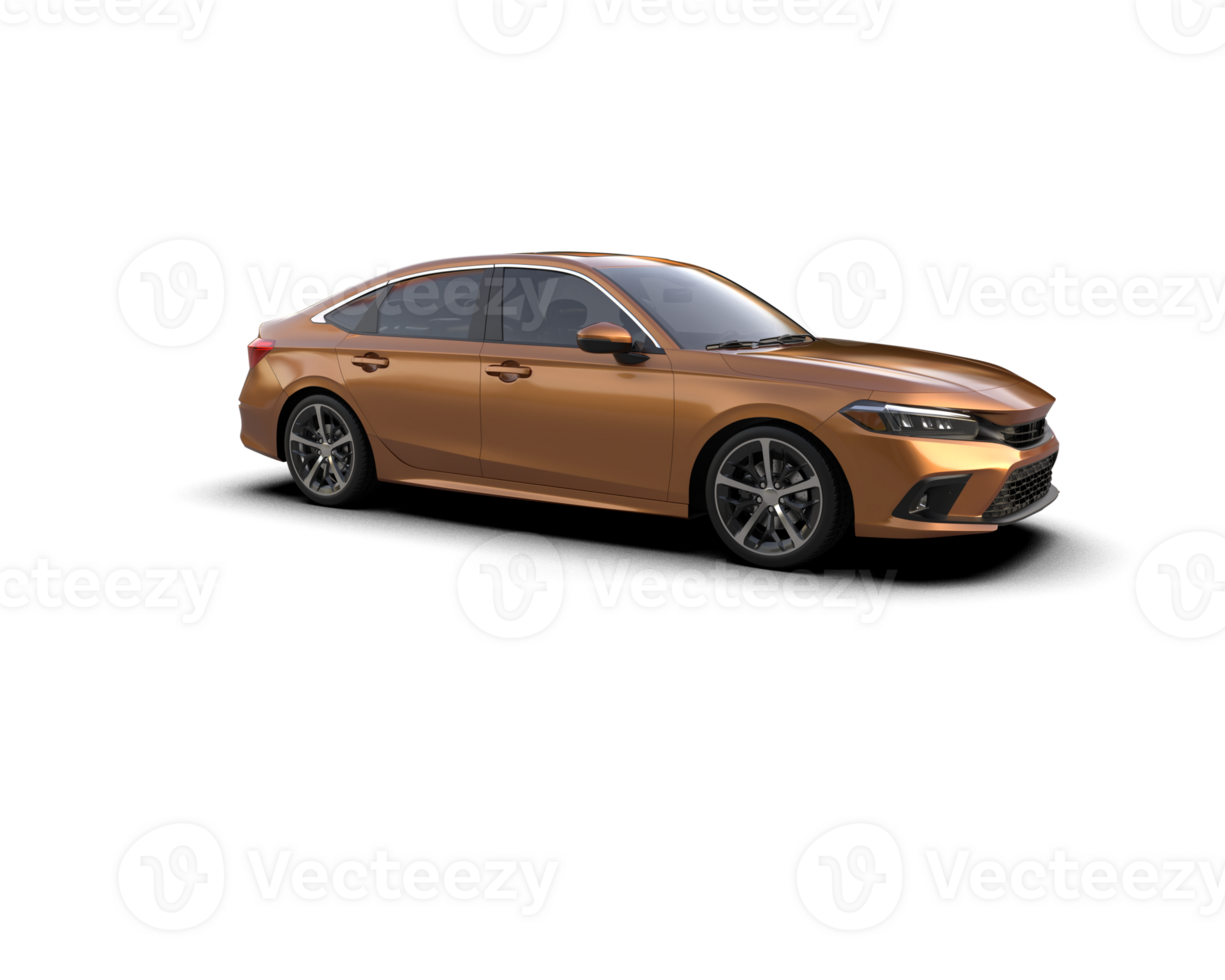 Modern car isolated on background. 3d rendering - illustration png