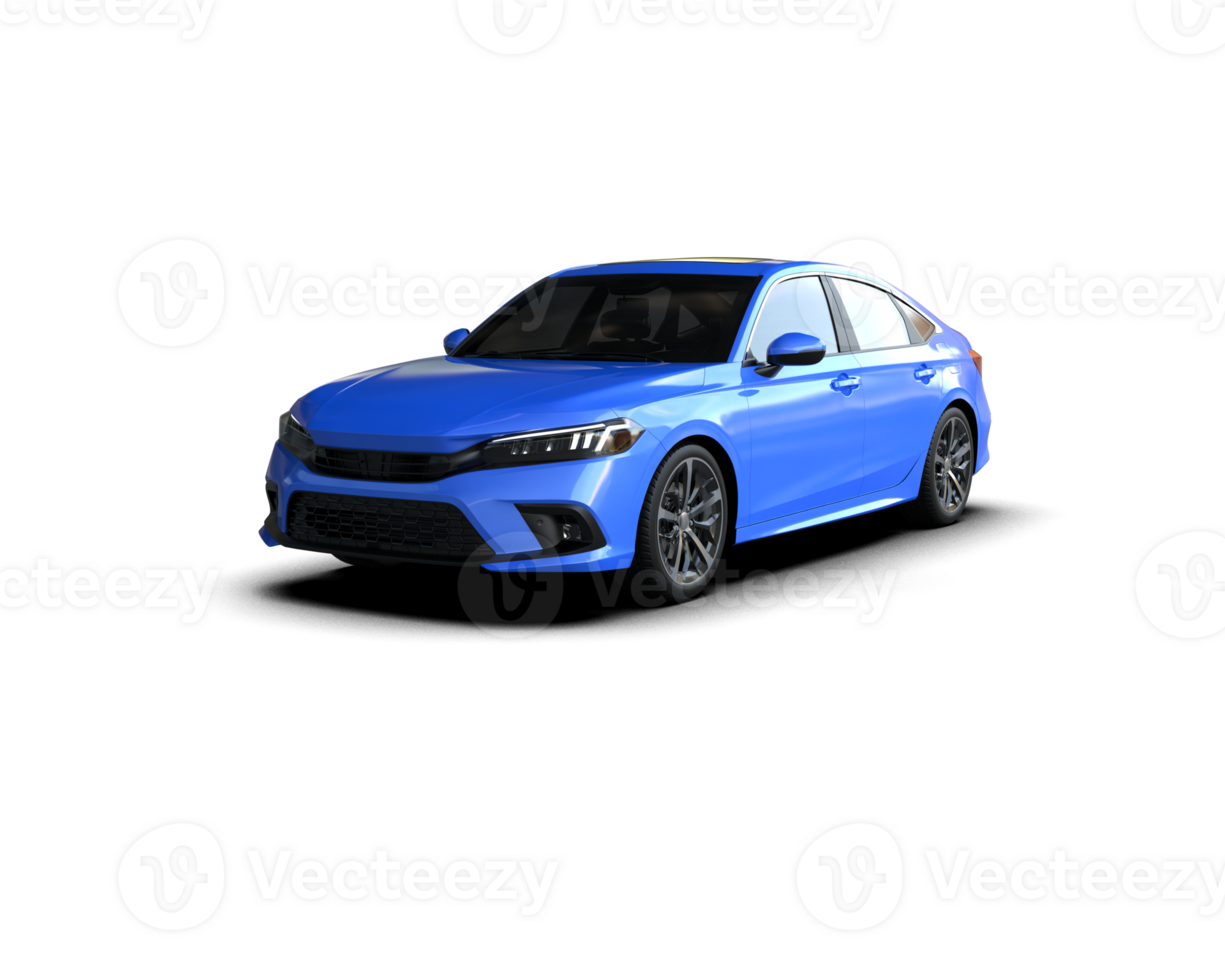 Modern car isolated on background. 3d rendering - illustration png