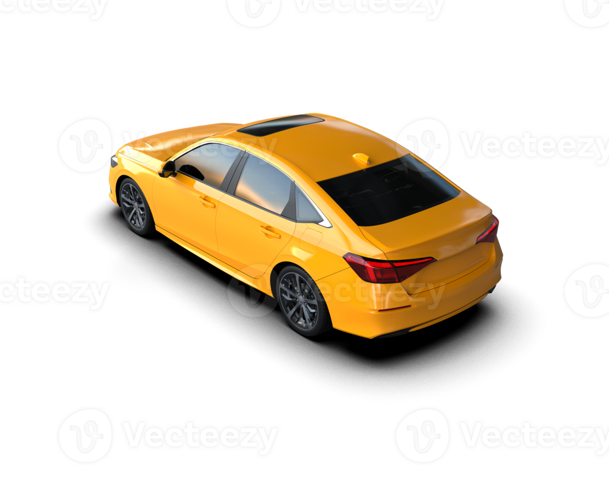 Modern car isolated on background. 3d rendering - illustration png