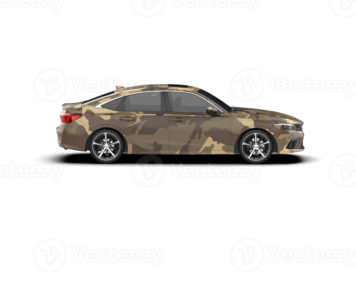 Modern car isolated on background. 3d rendering - illustration png