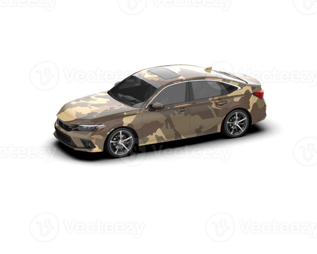 Modern car isolated on background. 3d rendering - illustration png