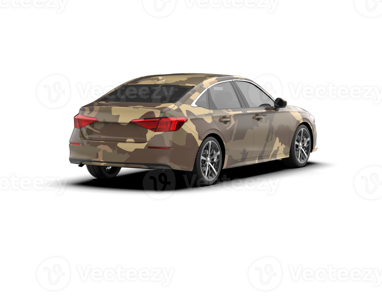 Modern car isolated on background. 3d rendering - illustration png