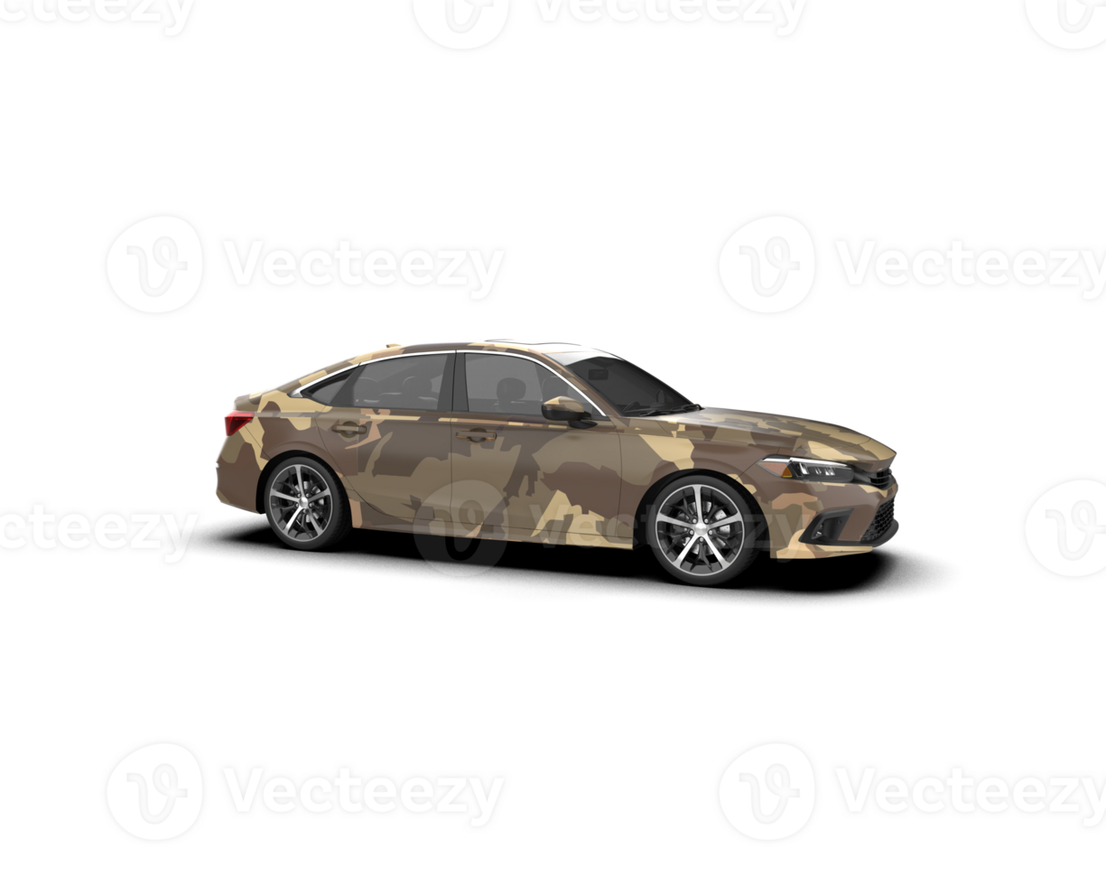 Modern car isolated on background. 3d rendering - illustration png