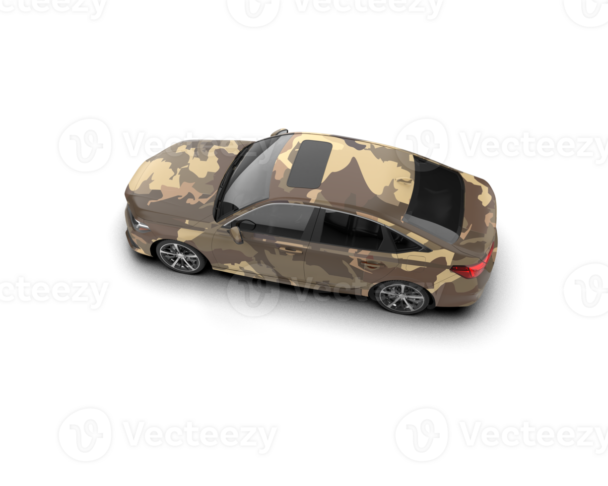 Modern car isolated on background. 3d rendering - illustration png