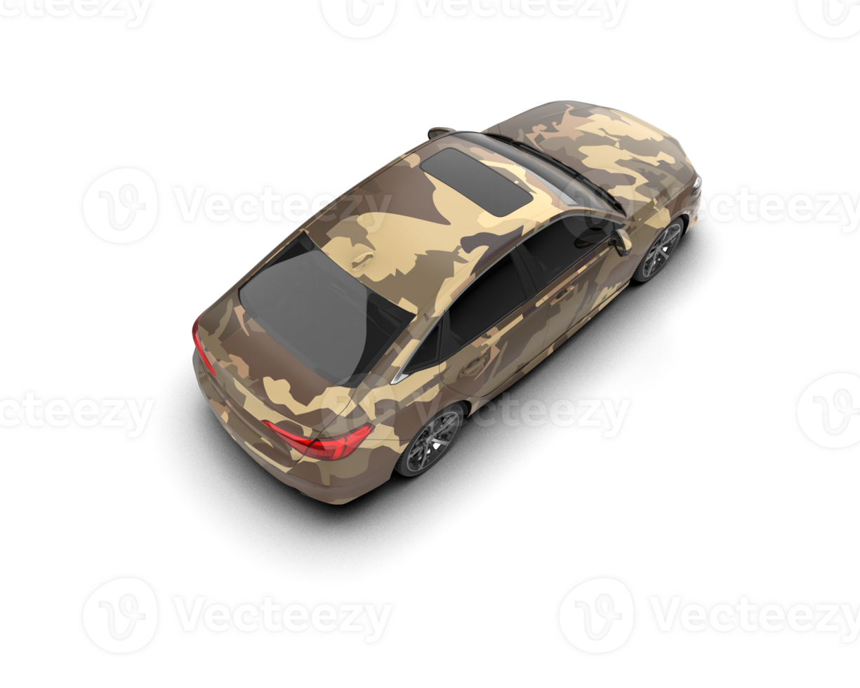 Modern car isolated on background. 3d rendering - illustration png