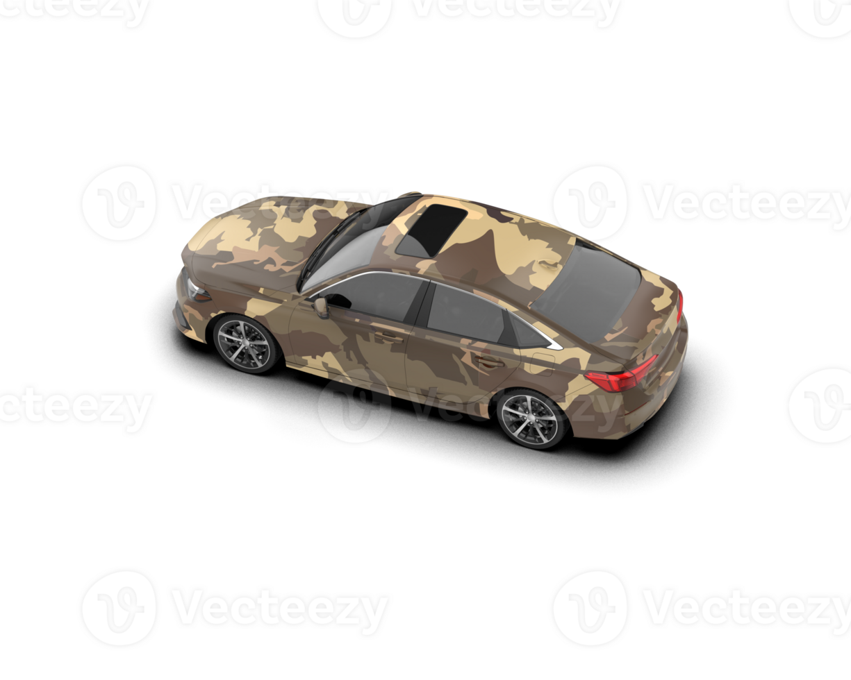 Modern car isolated on background. 3d rendering - illustration png