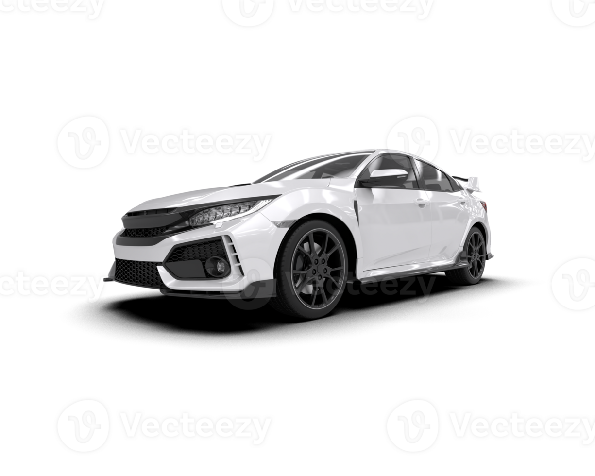 Modern car isolated on background. 3d rendering - illustration png