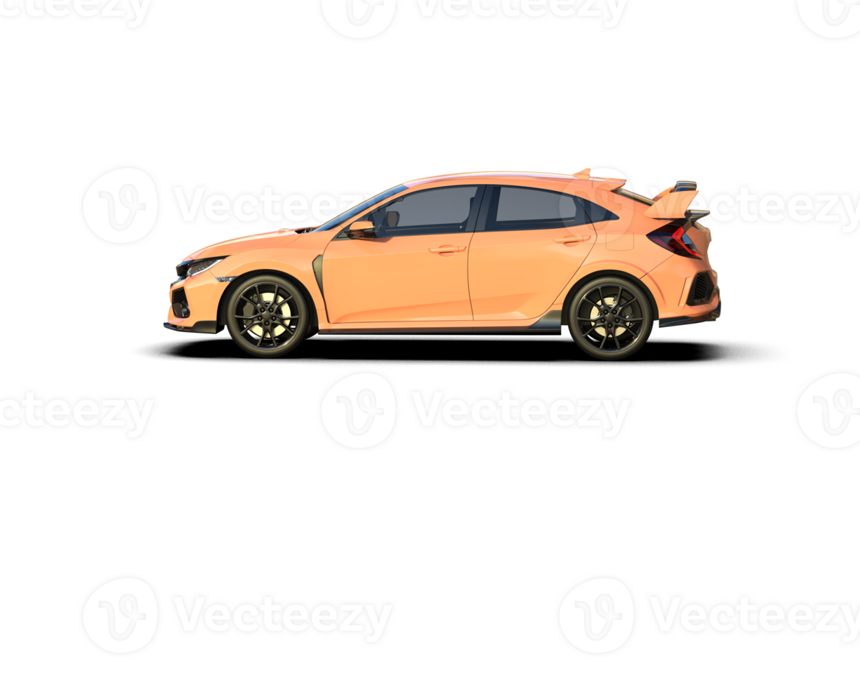 Modern car isolated on background. 3d rendering - illustration png