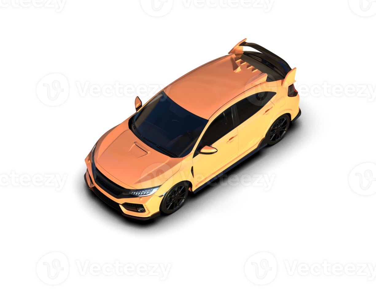 Modern car isolated on background. 3d rendering - illustration png