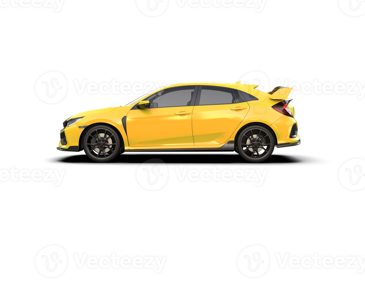 Modern car isolated on background. 3d rendering - illustration png