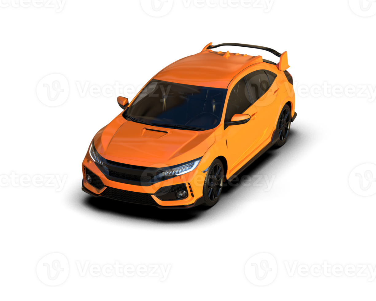 Modern car isolated on background. 3d rendering - illustration png