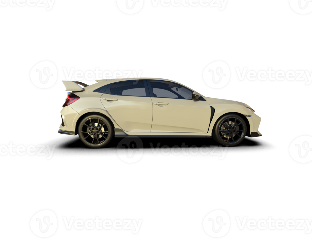 Modern car isolated on background. 3d rendering - illustration png