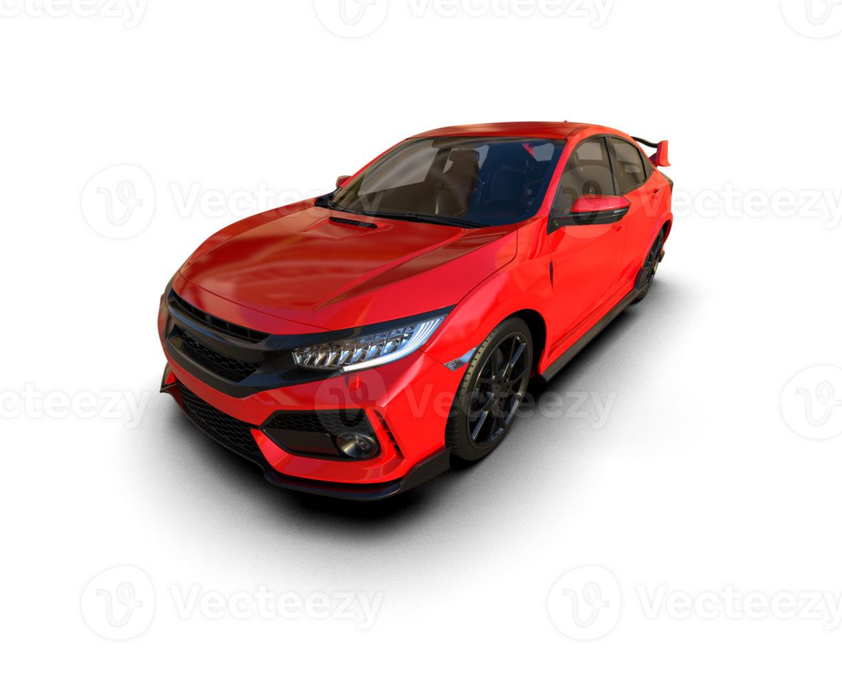 Modern car isolated on background. 3d rendering - illustration png
