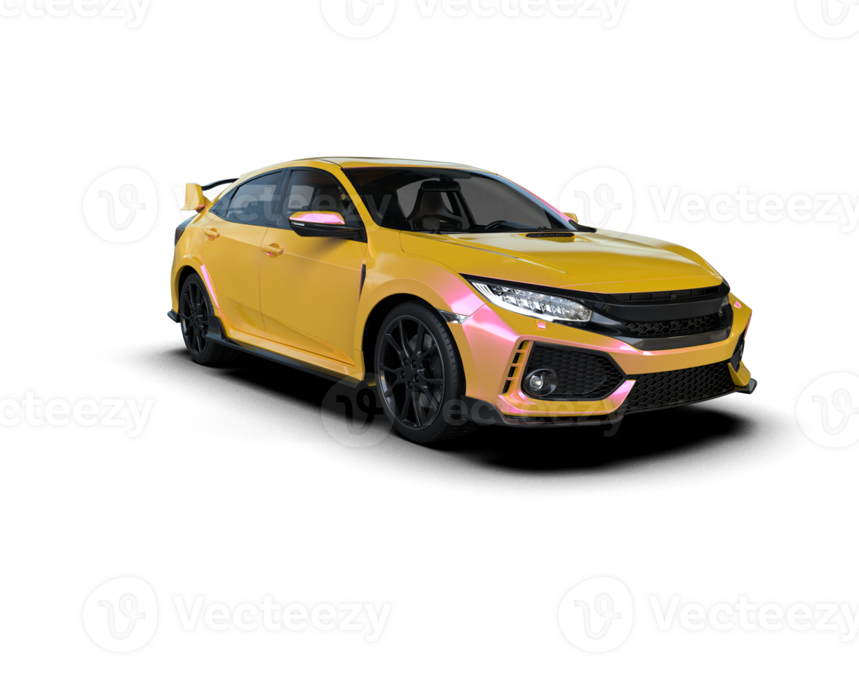 Modern car isolated on background. 3d rendering - illustration png