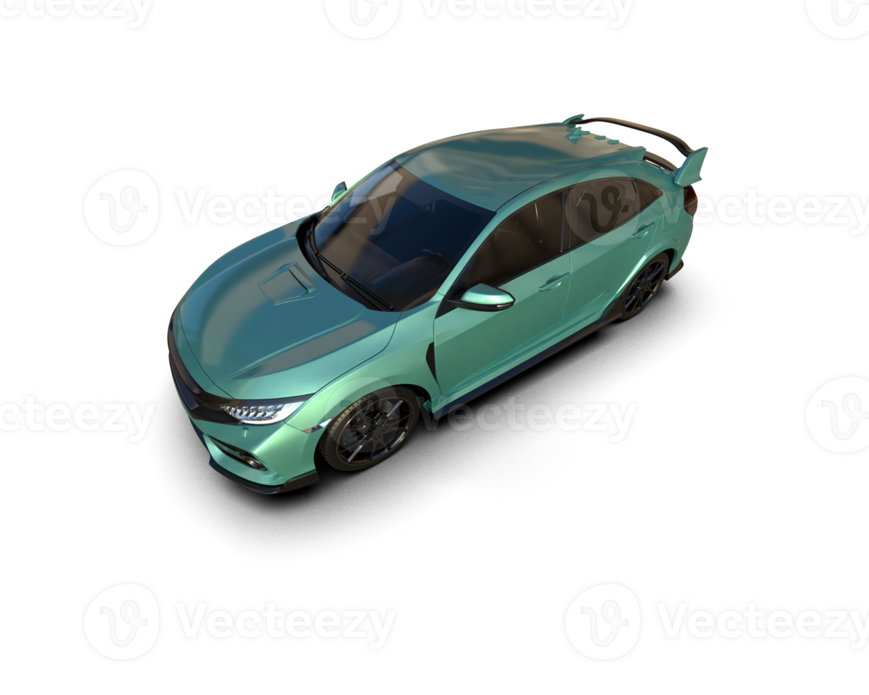 Modern car isolated on background. 3d rendering - illustration png