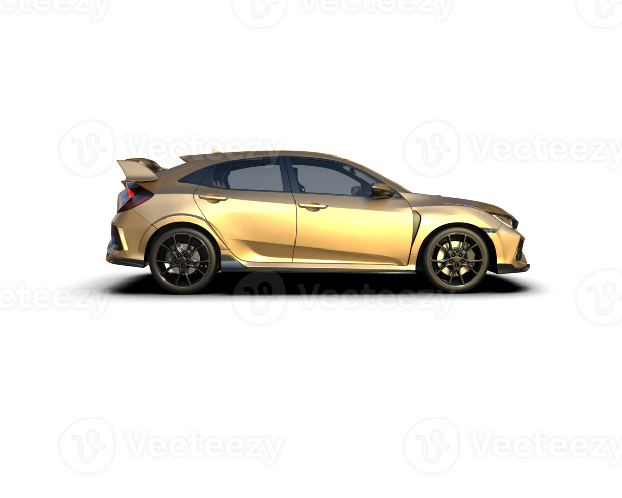 Modern car isolated on background. 3d rendering - illustration png