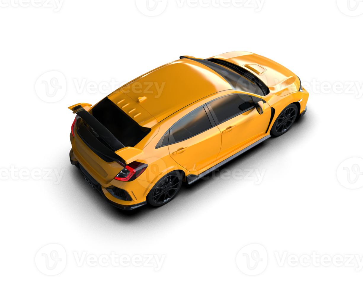 Modern car isolated on background. 3d rendering - illustration png