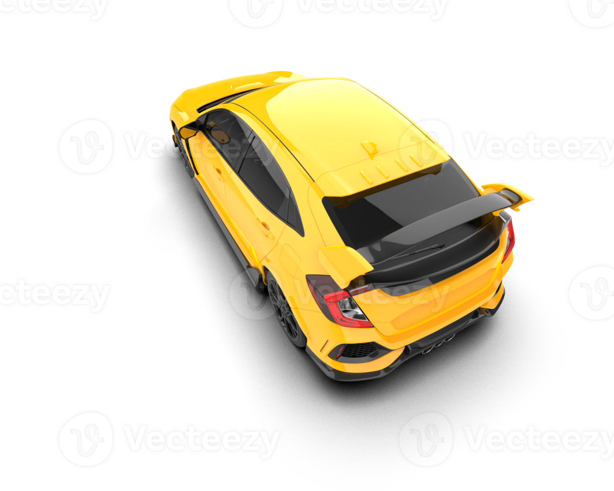 Modern car isolated on background. 3d rendering - illustration png