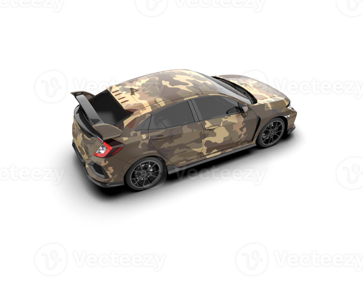 Modern car isolated on background. 3d rendering - illustration png