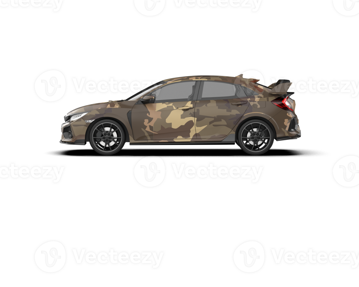 Modern car isolated on background. 3d rendering - illustration png