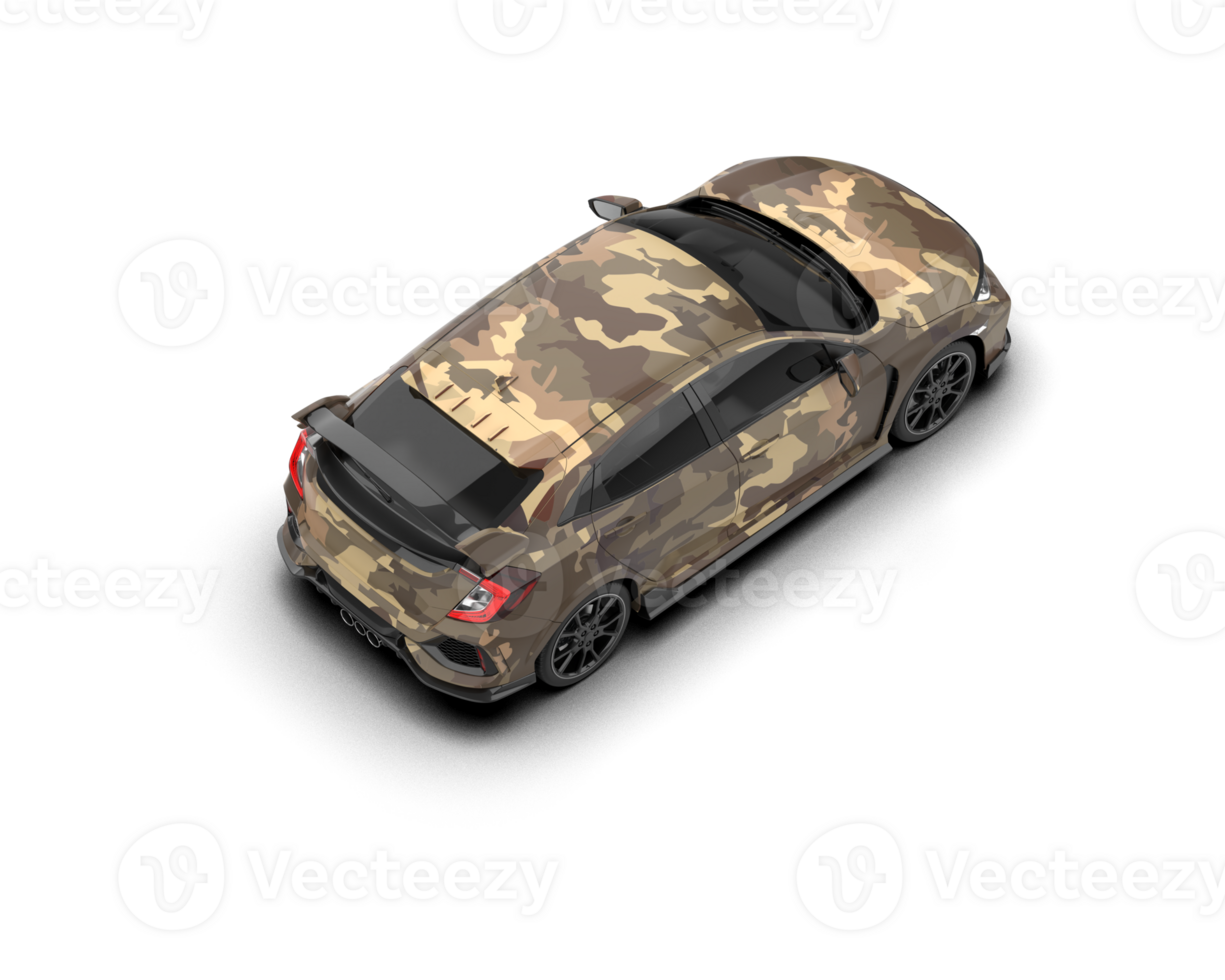 Modern car isolated on background. 3d rendering - illustration png