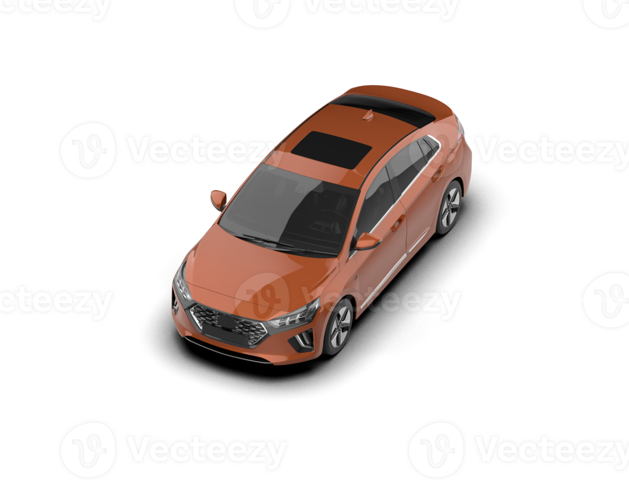 Modern car isolated on background. 3d rendering - illustration png