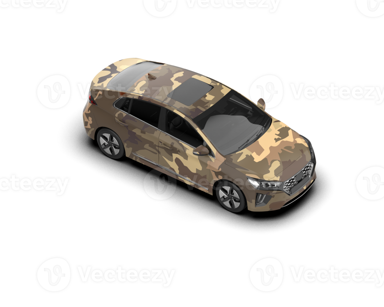 Modern car isolated on background. 3d rendering - illustration png