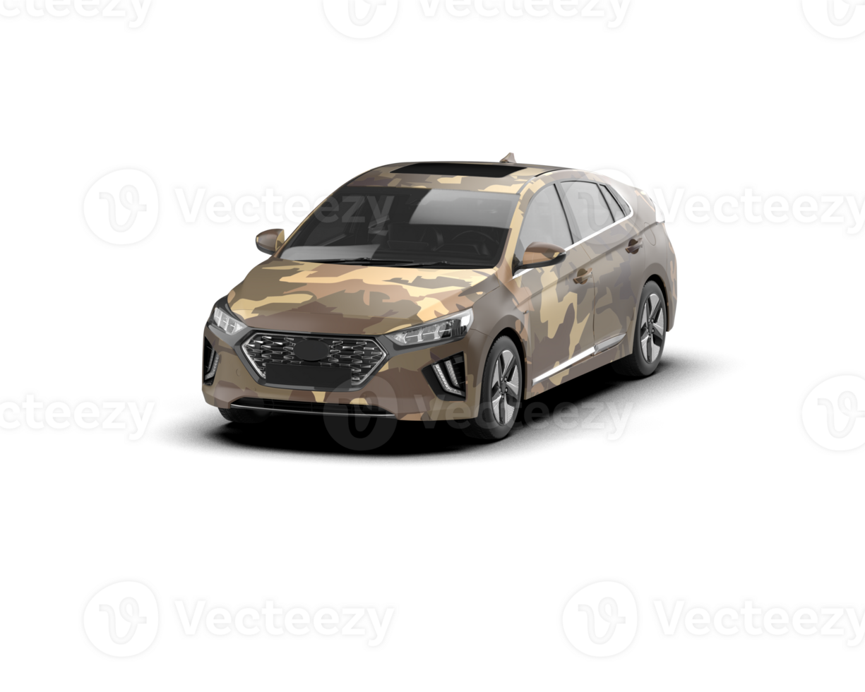 Modern car isolated on background. 3d rendering - illustration png