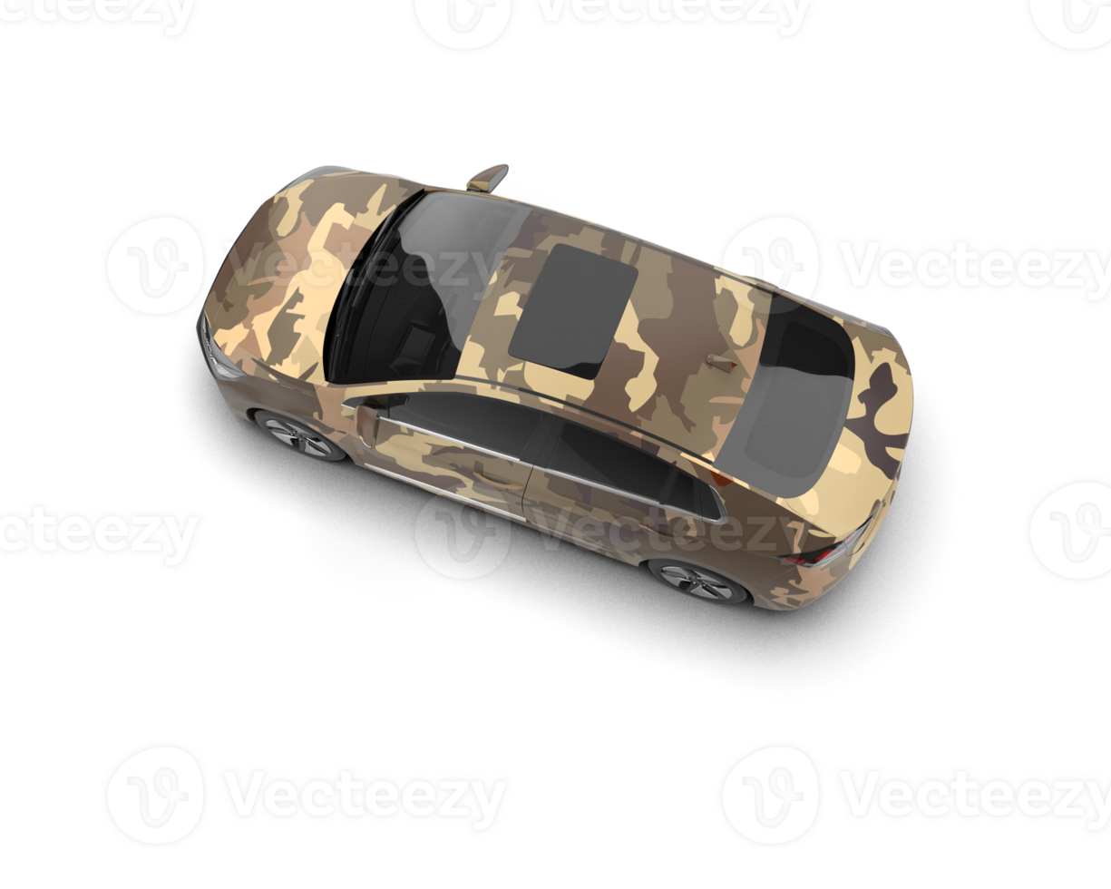 Modern car isolated on background. 3d rendering - illustration png