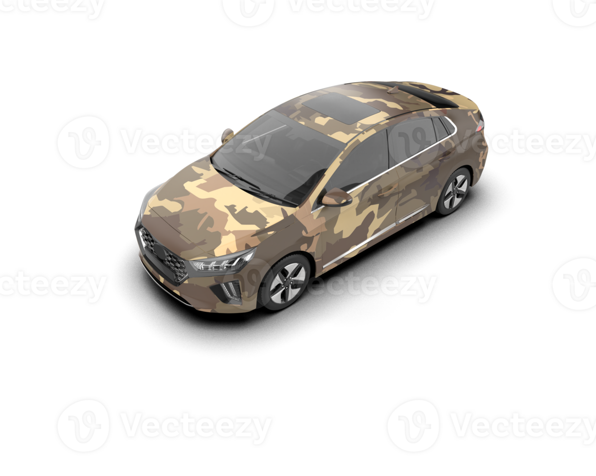 Modern car isolated on background. 3d rendering - illustration png