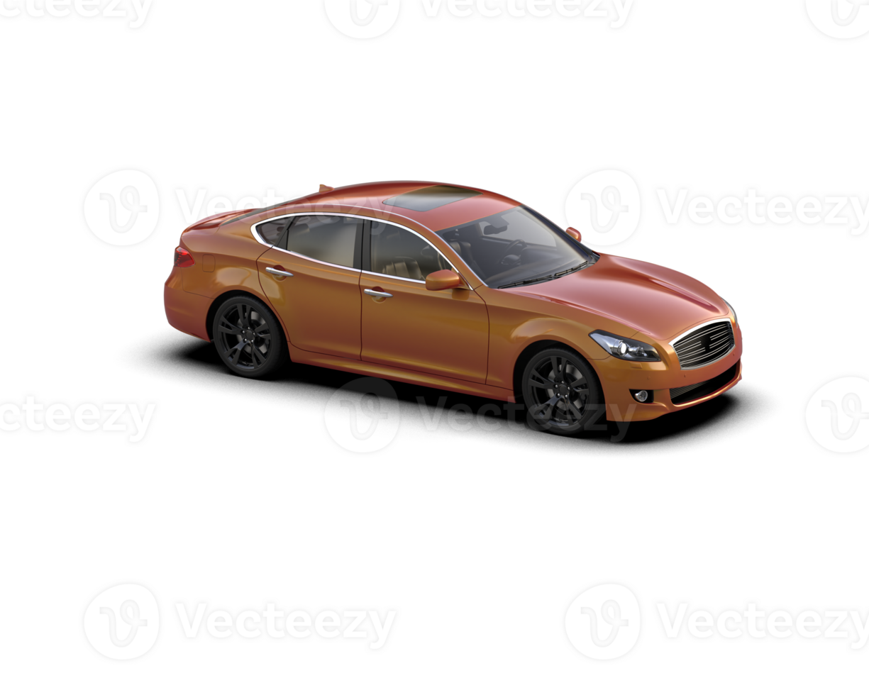 Modern car isolated on background. 3d rendering - illustration png