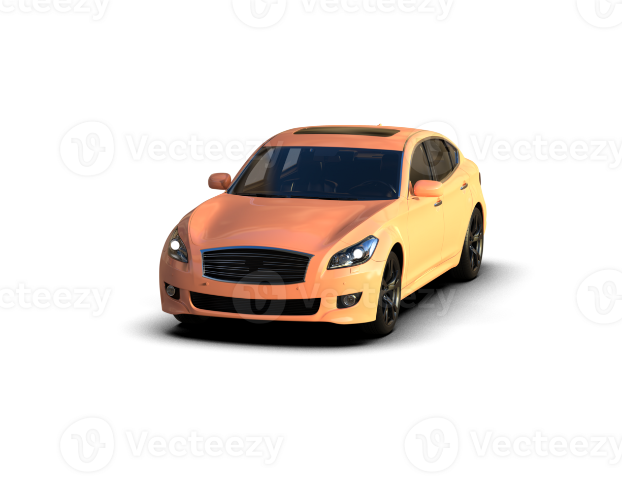 Modern car isolated on background. 3d rendering - illustration png