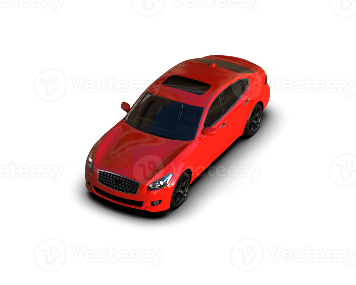 Modern car isolated on background. 3d rendering - illustration png
