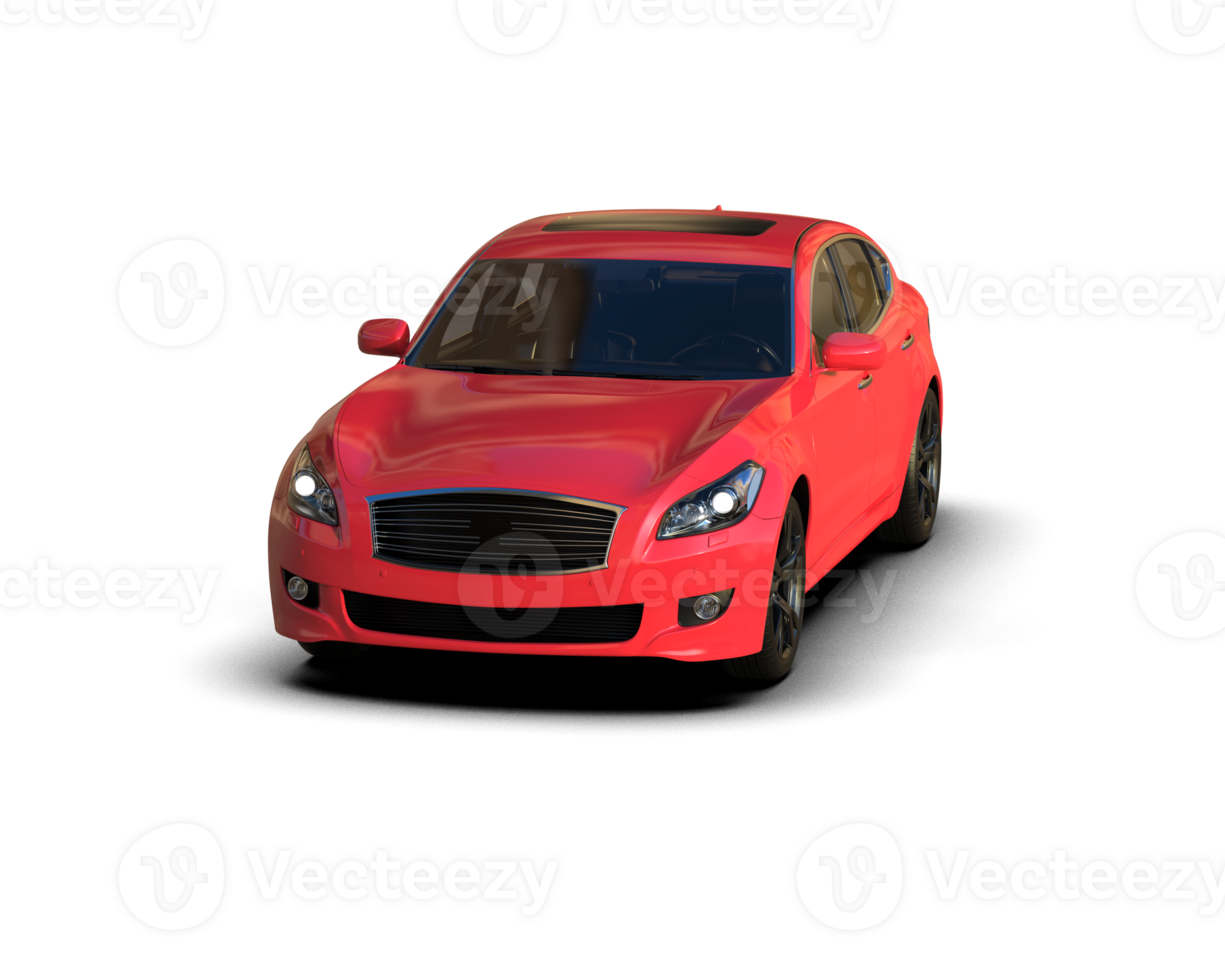 Modern car isolated on background. 3d rendering - illustration png