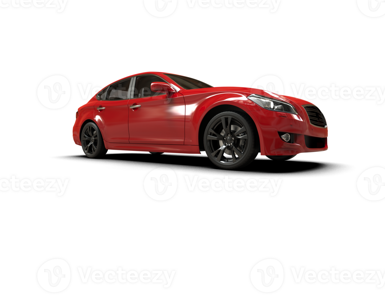 Modern car isolated on background. 3d rendering - illustration png