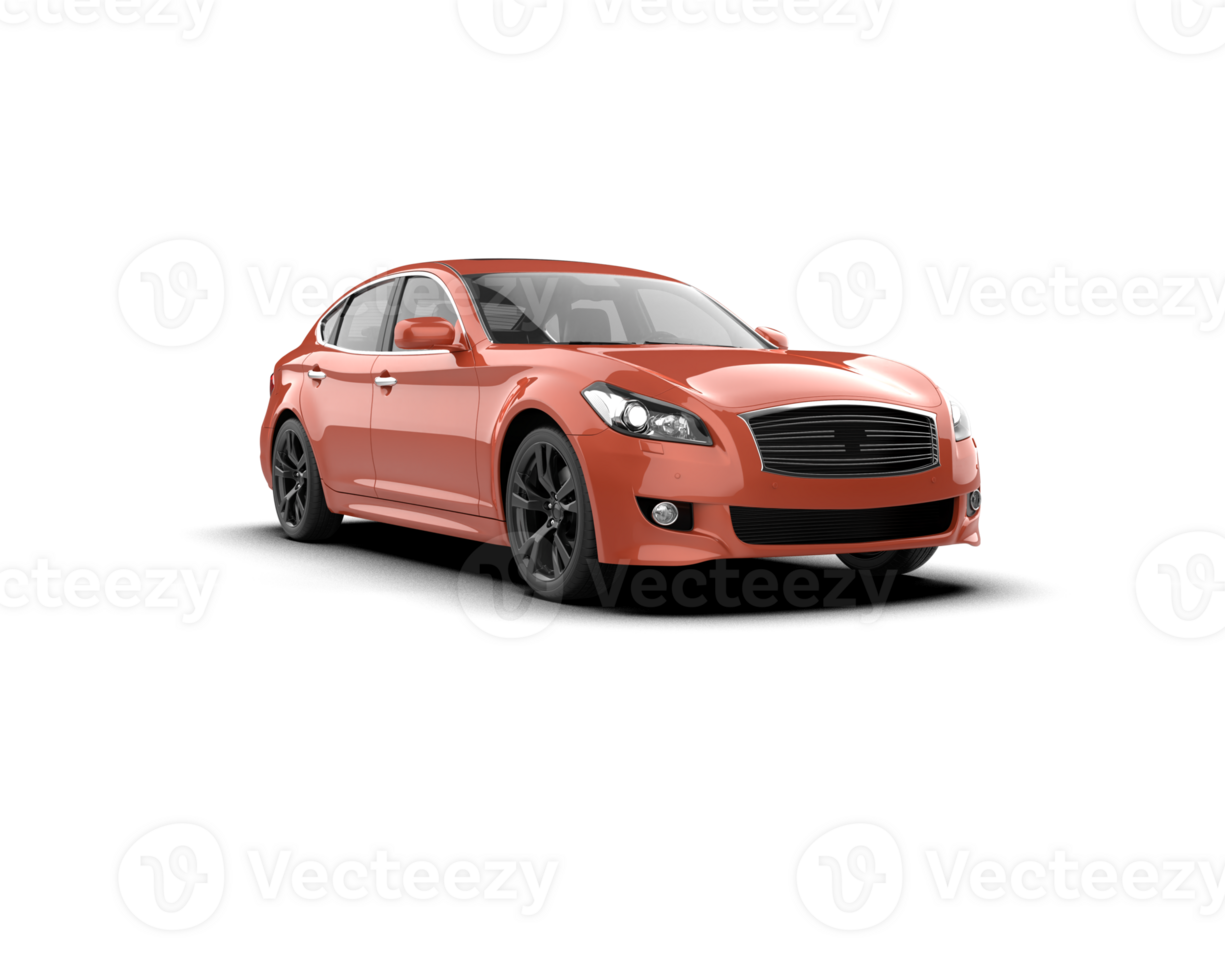 Modern car isolated on background. 3d rendering - illustration png