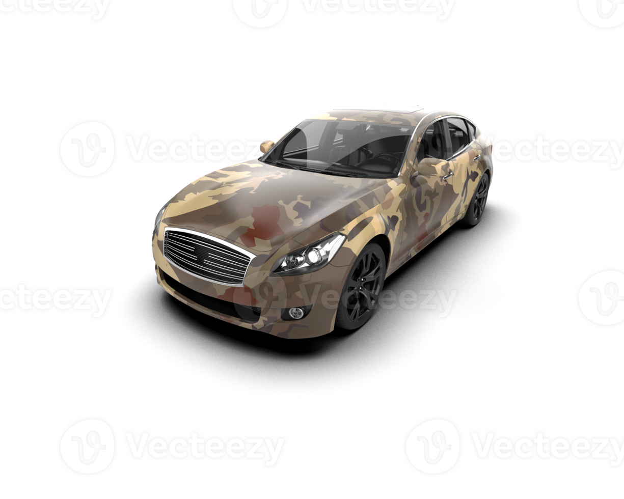 Modern car isolated on background. 3d rendering - illustration png